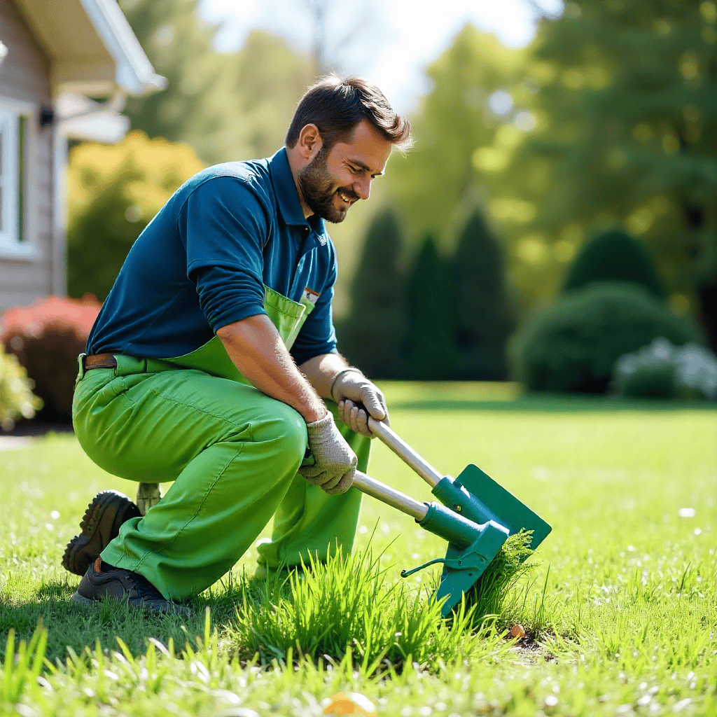 Pihahuollon tiimi työssään eri vuodenaikoina